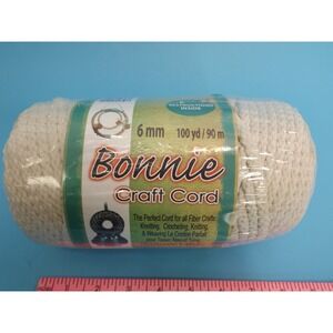 *NEW*🪢Pepperell Bonnie Macrame Craft Cord Roll - 6mm X 100yd - LAMBS WOOL color